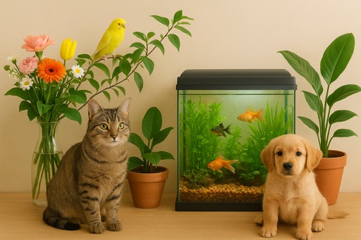 گل، گیاه و حیوانات خانگی